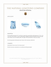 0.97 Ct. Blue Aquamarine from Ceylon (Sri Lanka) Appraisal