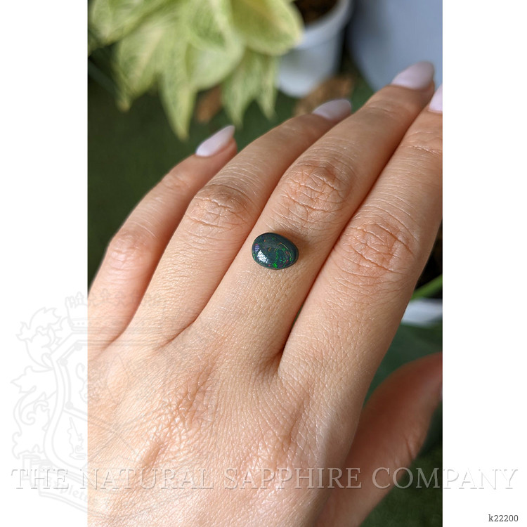 1.25 Ct. Cabochon Black Opal from Australia