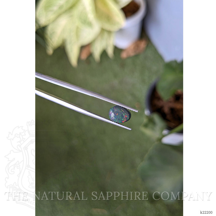 1.25 Ct. Cabochon Black Opal from Australia