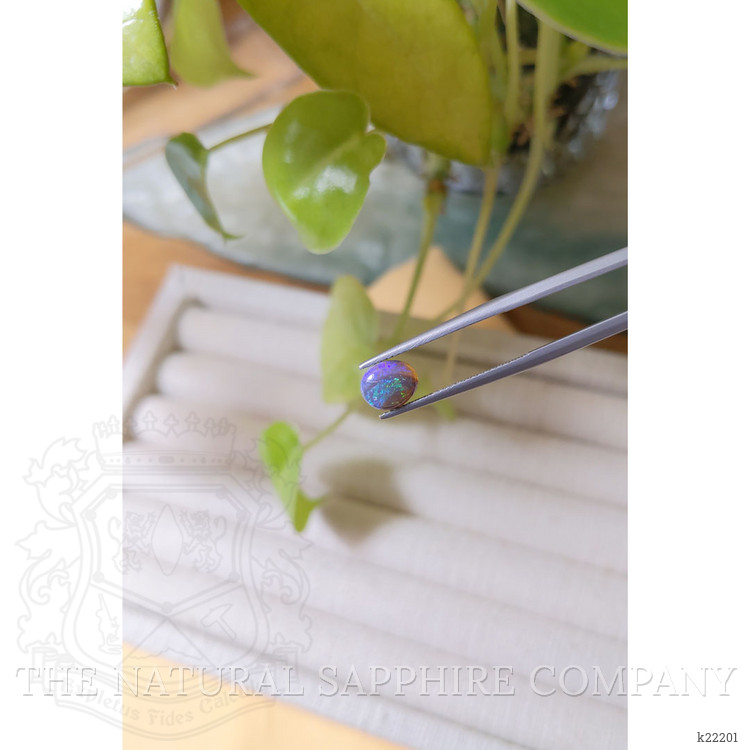 0.93 Ct. Cabochon Black Opal from Australia
