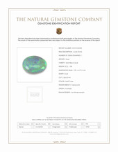 1.08 Ct. Cabochon Semi-Black Opal from Australia Scan Report