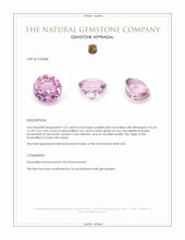 1.22 Ct. Purplish Pink Tourmaline from Ceylon (Sri Lanka) Appraisal