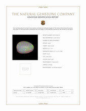 1.34 Ct. Multi Color Cabochon Black Opal (Dark Opal) from Australia Scan Report