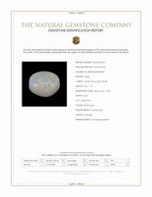 1.73 Ct. Multi Color Cabochon White Opal (Light Opal) from Australia Scan Report