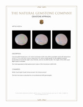 1.52 Ct. Multi Color Cabochon White Opal (Light Opal) from Australia Appraisal
