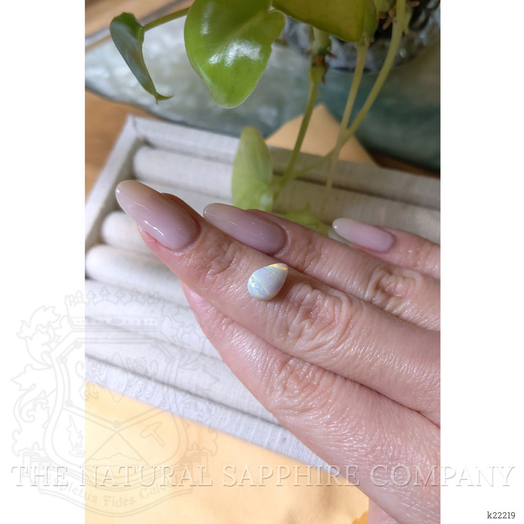 1.37 Ct. Multi Color Cabochon White Opal from Australia