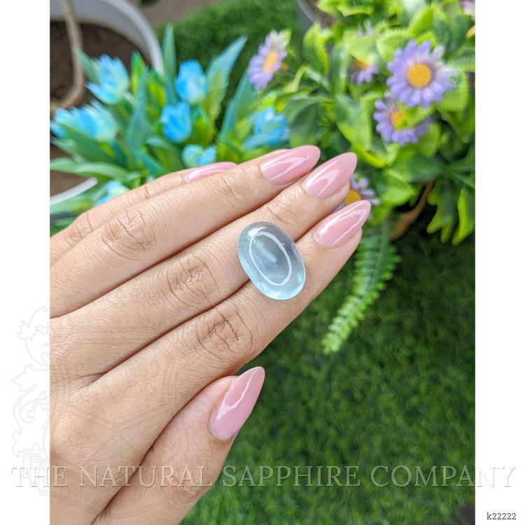 16.91 Ct. Greenish Blue Cabochon Aquamarine from Madagascar