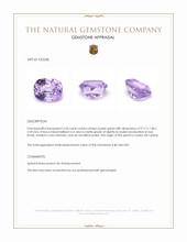 3.34 Ct. Purple Spinel from Ceylon (Sri Lanka) Appraisal