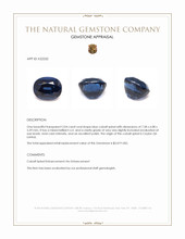 2.04 Ct. Blue Cobalt Spinel from Ceylon (Sri Lanka) Appraisal