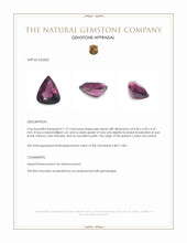 1.73 Ct. Pink Spinel from Ceylon (Sri Lanka) Appraisal