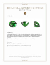 2.14 Ct. Tsavorite Garnet from Tanzania Appraisal