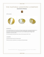3.05 Ct. Brownish Yellow Cabochon Chrysoberyl from Ceylon (Sri Lanka) Appraisal
