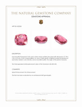 2.00 Ct. Reddish Pink Spinel from Tanzania Appraisal