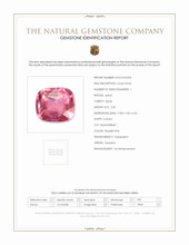 2.00 Ct. Reddish Pink Spinel from Tanzania Scan Report