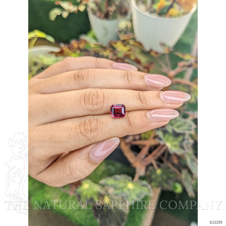3.36 Ct. Purplish Red Rhodolite Garnet from Ceylon (Sri Lanka)