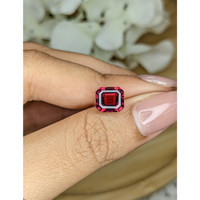 3.36 Ct. Purplish Red Rhodolite Garnet from Ceylon (Sri Lanka) Life Style