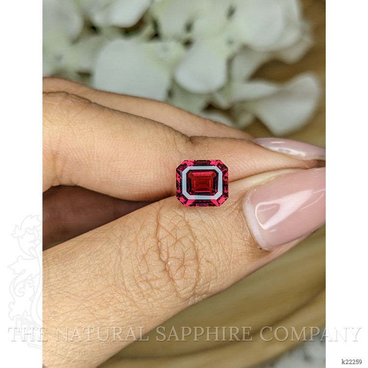 3.36 Ct. Purplish Red Rhodolite Garnet from Ceylon (Sri Lanka)