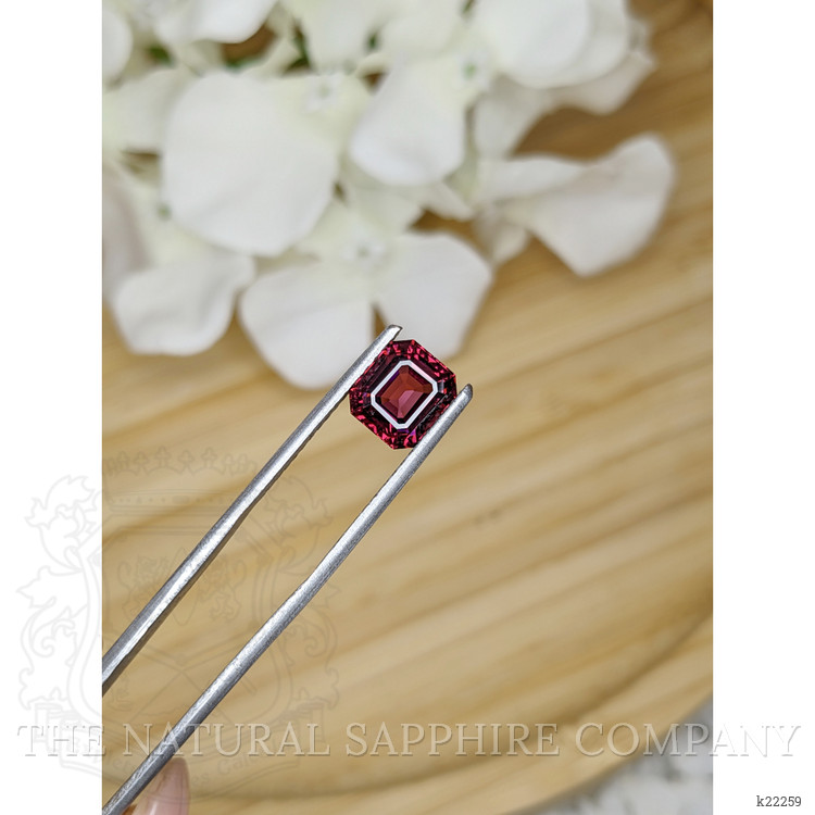 3.36 Ct. Purplish Red Rhodolite Garnet from Ceylon (Sri Lanka)