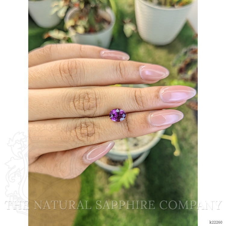 2.16 Ct. Pinkish Purple Rhodolite Garnet from Ceylon (Sri Lanka)