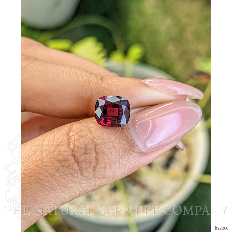 3.74 Ct. Purplish Red Rhodolite Garnet from Ceylon (Sri Lanka)