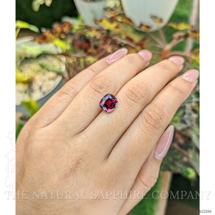 3.74 Ct. Purplish Red Rhodolite Garnet from Ceylon (Sri Lanka)