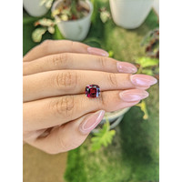 3.74 Ct. Purplish Red Rhodolite Garnet from Ceylon (Sri Lanka) Life Style