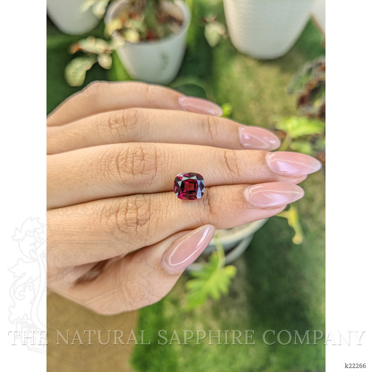 3.74 Ct. Purplish Red Rhodolite Garnet from Ceylon (Sri Lanka)