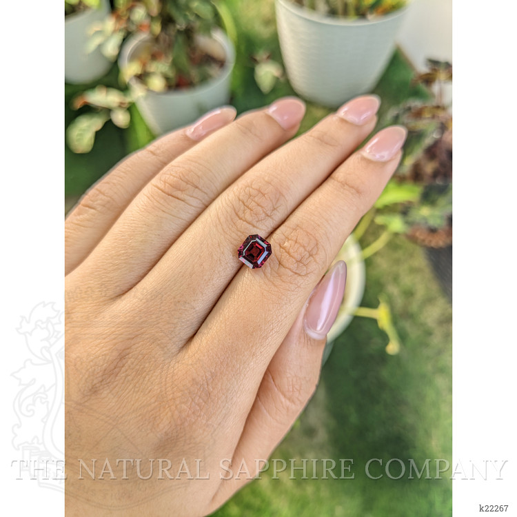 2.16 Ct. Purplish Red Rhodolite Garnet from Ceylon (Sri Lanka)