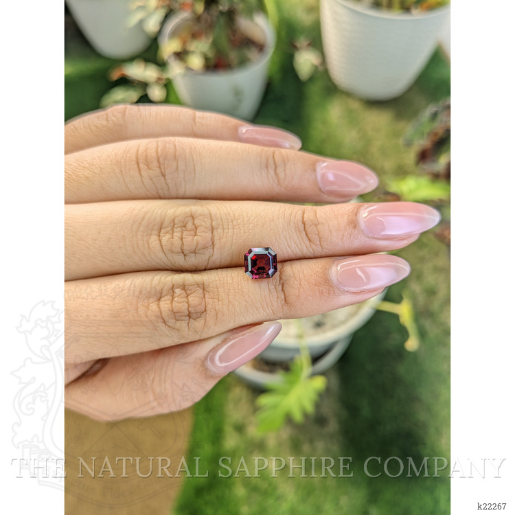 2.16 Ct. Purplish Red Rhodolite Garnet from Ceylon (Sri Lanka)