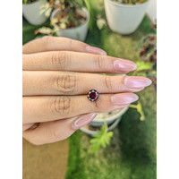 2.49 Ct. Red Rhodolite Garnet from Ceylon (Sri Lanka) Life Style