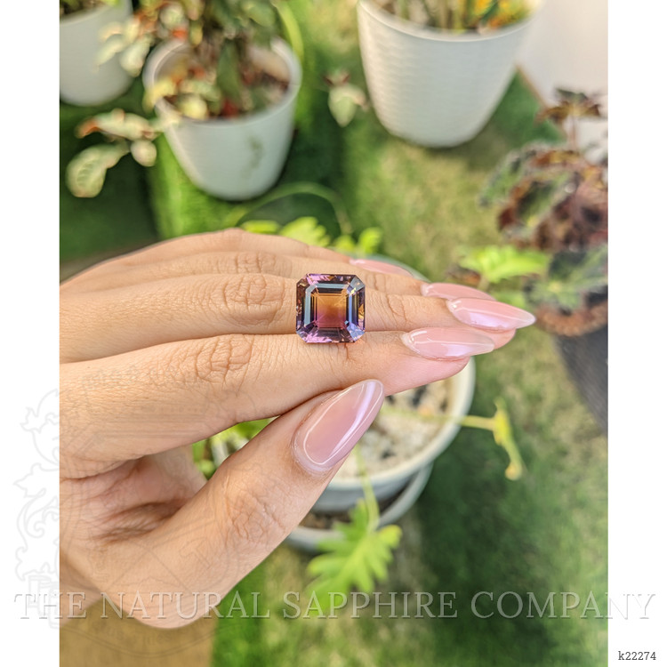 10.77 Ct. Bi Color Ametrine from Ceylon (Sri Lanka)
