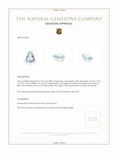 1.39 Ct. Blue Aquamarine from Ceylon (Sri Lanka) Appraisal