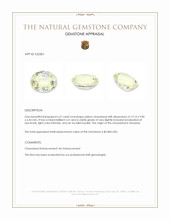 6.51 Ct. Yellow Chrysoberyl from Tanzania Appraisal