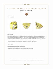 3.20 Ct. Greenish Yellow Chrysoberyl from Tanzania Appraisal