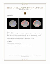 0.90 Ct. Multi Color Cabochon White Opal from Australia Appraisal
