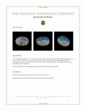 1.22 Ct. Multi Color Cabochon Crystal Opal (Jelly Opal) from Australia Appraisal