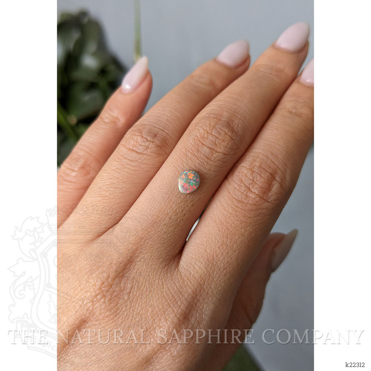 0.34 Ct. Cabochon Semi-Black Opal from Australia