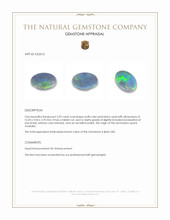 3.29 Ct. Semi-Black Opal from Australia Appraisal