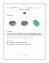 3.29 Ct. Multi Color Black Opal (Dark Opal) from Australia Appraisal