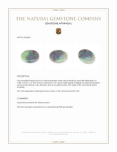 2.66 Ct. Multi Color Cabochon Black Opal (Dark Opal) from Australia Appraisal
