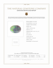 2.66 Ct. Multi Color Cabochon Black Opal (Dark Opal) from Australia Scan Report
