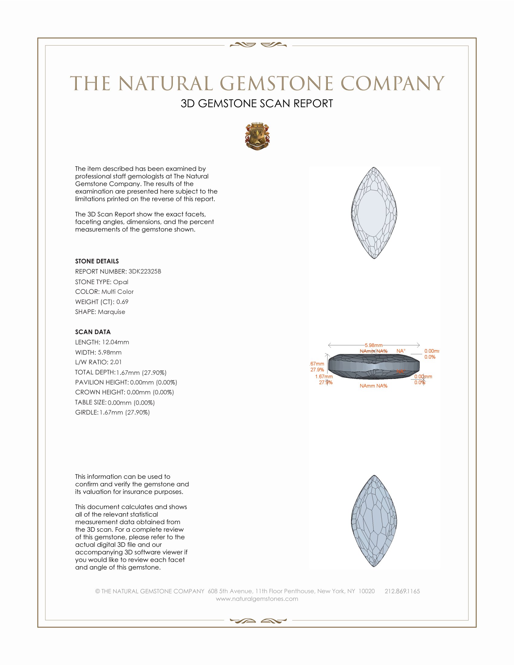 0.69 Ct. Cabochon Crystal/Jelly Opal from Australia