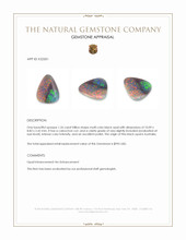 1.26 Ct. Cabochon Black Opal from Australia Appraisal