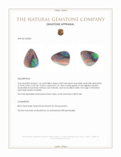 1.26 Ct. Multi Color Cabochon Black Opal (Dark Opal) from Australia Appraisal