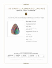 1.26 Ct. Multi Color Cabochon Black Opal (Dark Opal) from Australia Scan Report