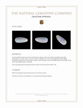 2.06 Ct. Multi Color Cabochon White Opal (Light Opal) from Australia Appraisal