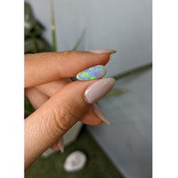 2.06 Ct. Cabochon Semi-Black Opal from Australia Life Style