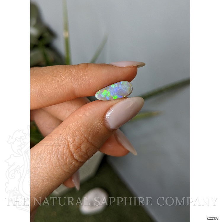 2.06 Ct. Cabochon Semi-Black Opal from Australia