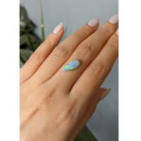 2.06 Ct. Cabochon Semi-Black Opal from Australia Life Style