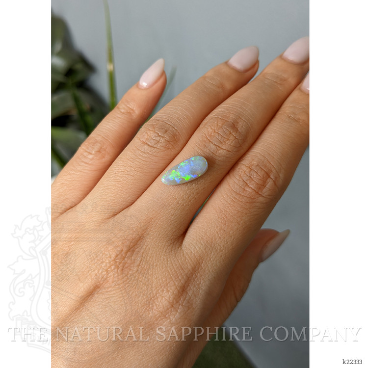 2.06 Ct. Cabochon Semi-Black Opal from Australia